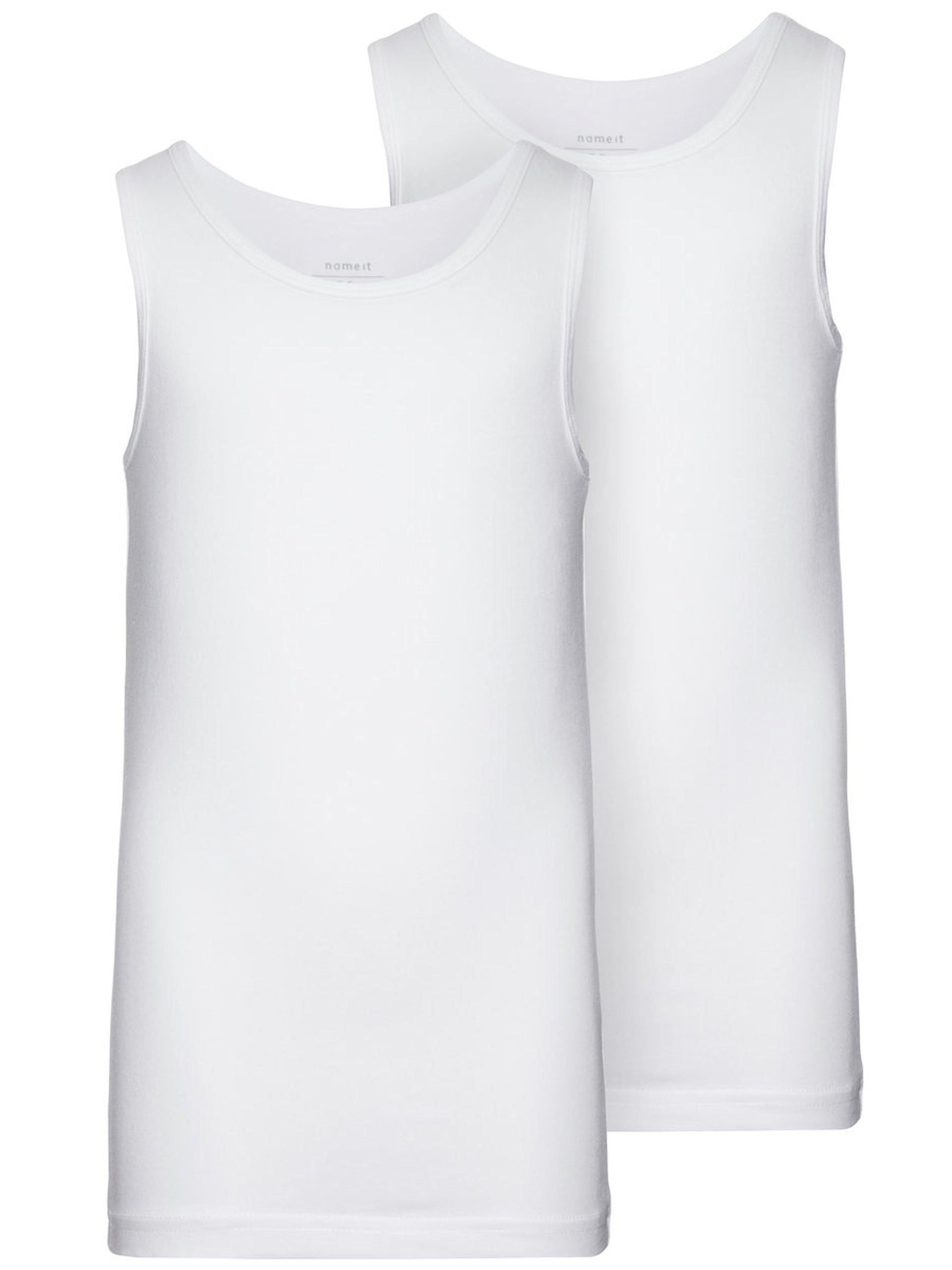 NAME IT 2er Pack Unterhemden Set Tank Top weiß Größe 86 bis 158/164