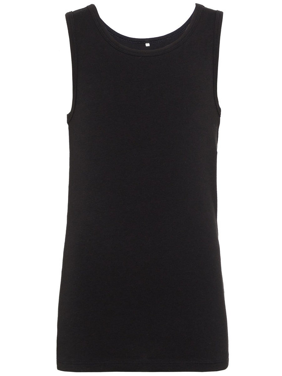 NAME IT Jungen 2er Pack Unterhemden Set schwarz Größe 110 bis 158/164