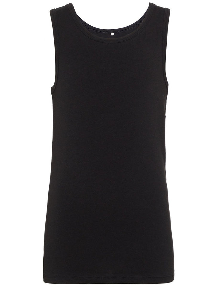 NAME IT Jungen 2er Pack Unterhemden Set schwarz Größe 110 bis 158/164
