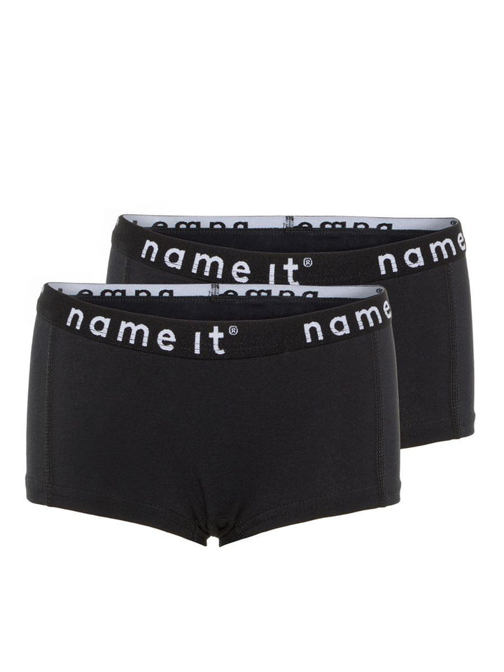 NAME IT 2er Pack Hipster Unterhosen Set schwarz Größe 110/116 bis 158/164