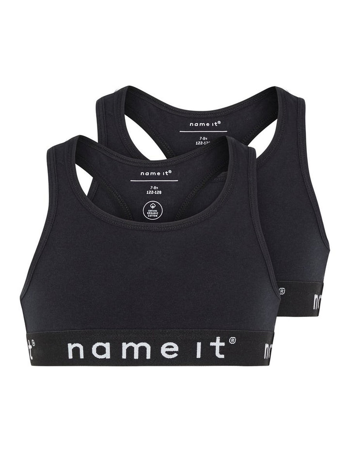 NAME IT 2er Pack Bustier Top Set schwarz Größe 110/116 bis 158/164