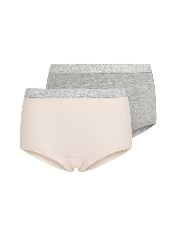 NAME IT 2er Pack Hipster Unterhosen Set rosa grau Größe 110/116 bis 158/164