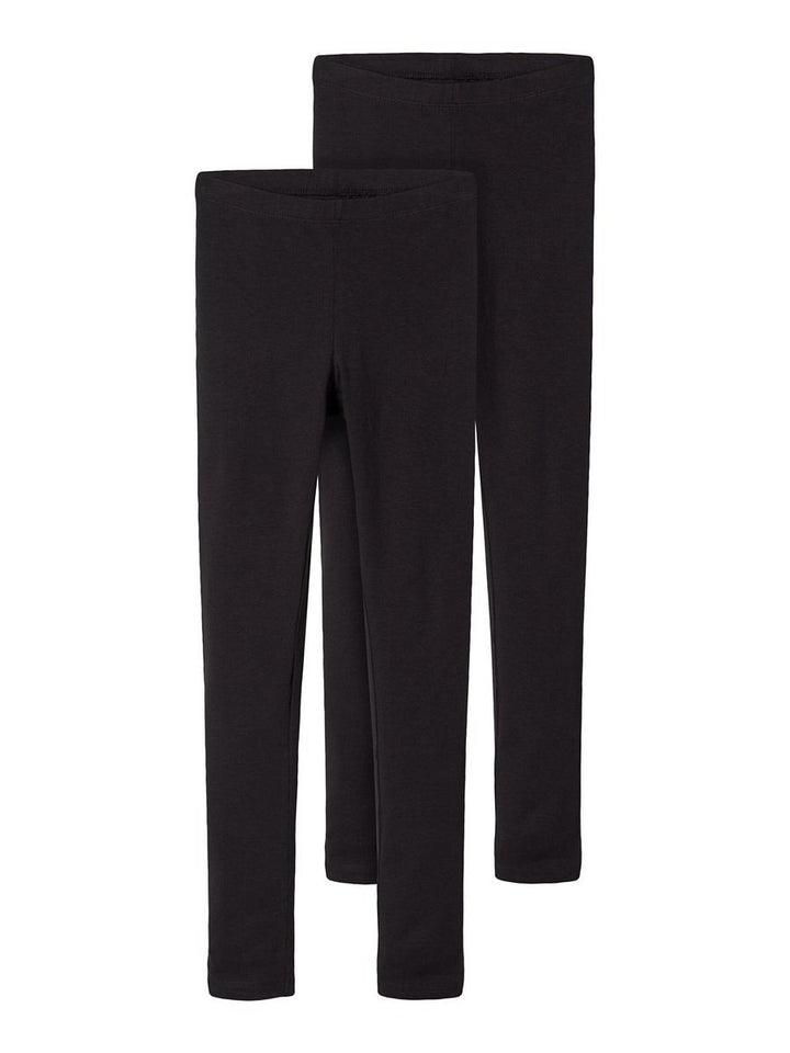 NAME IT 2er Pack Doppelpack Legging NKFVivian schwarz Größe 98/104 bis 158/164