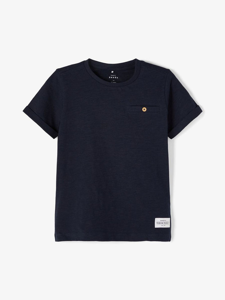NAME IT Jungen Basic T-shirt NKMVincent dunkelblau Größe 116 bis 158/164