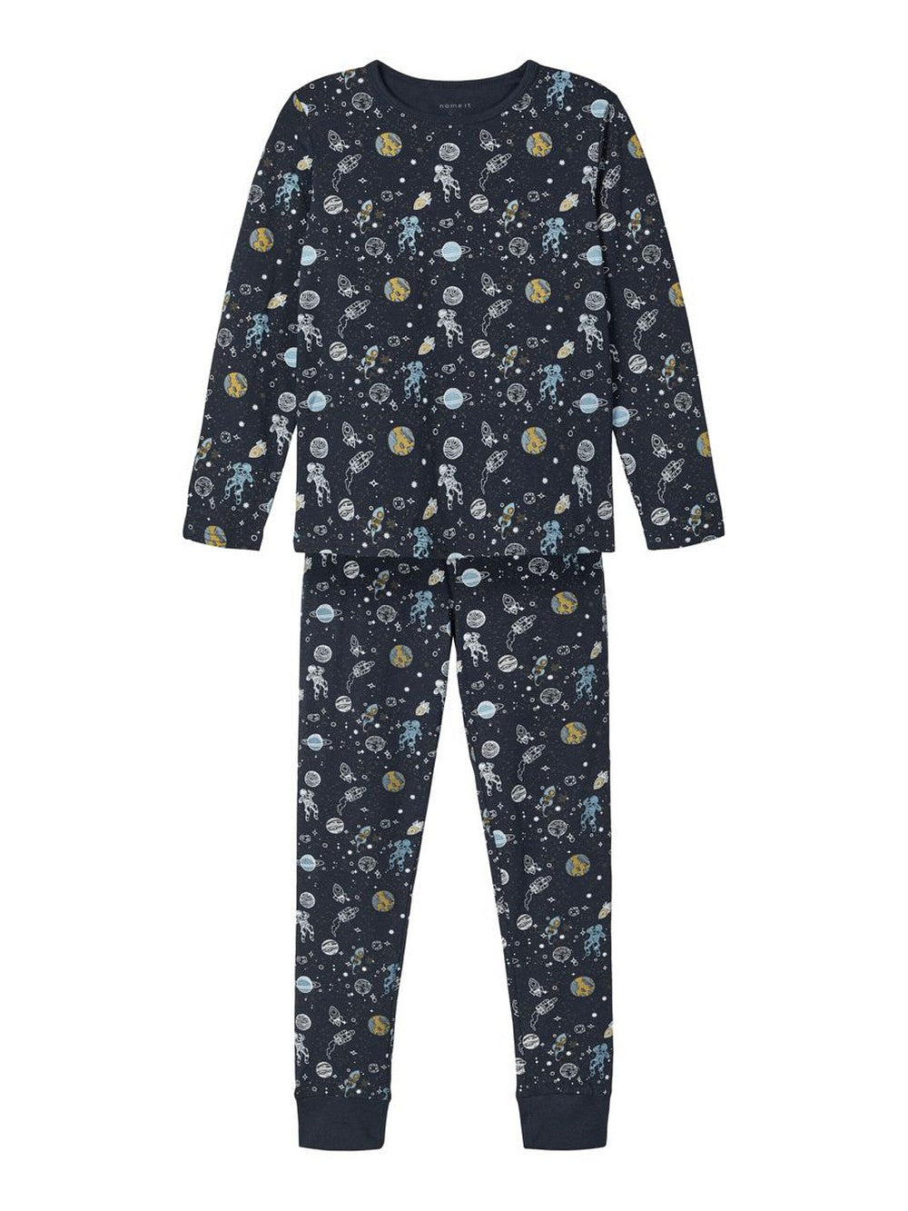 NAME IT Pyjama Schlafanzug dunkelblau Weltall Space Größe 86/92 bis 158/164