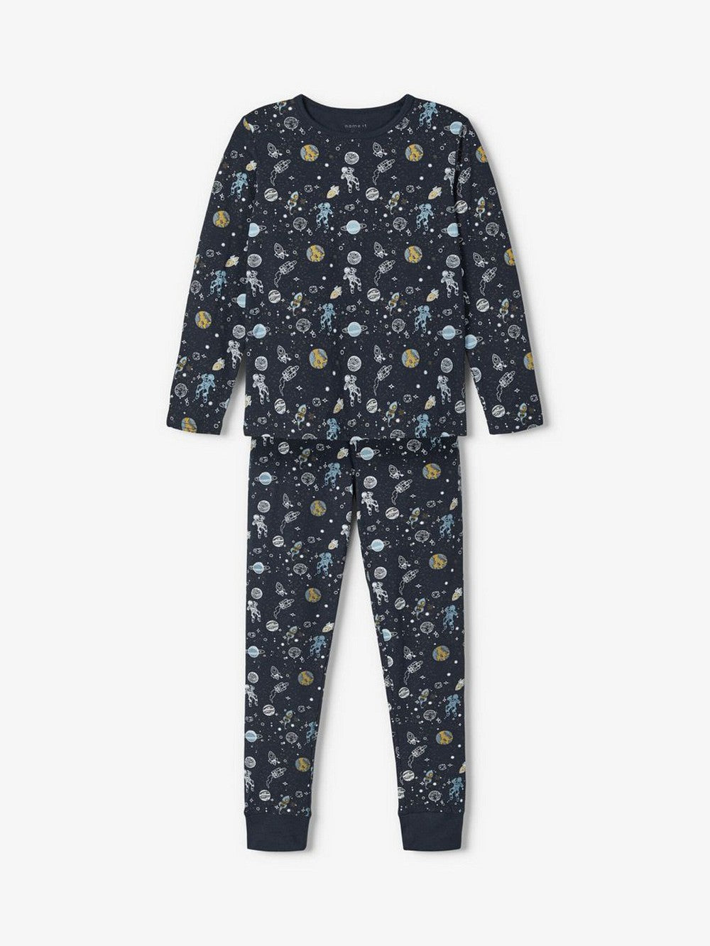 NAME IT Pyjama Schlafanzug dunkelblau Weltall Space Größe 86/92 bis 158/164