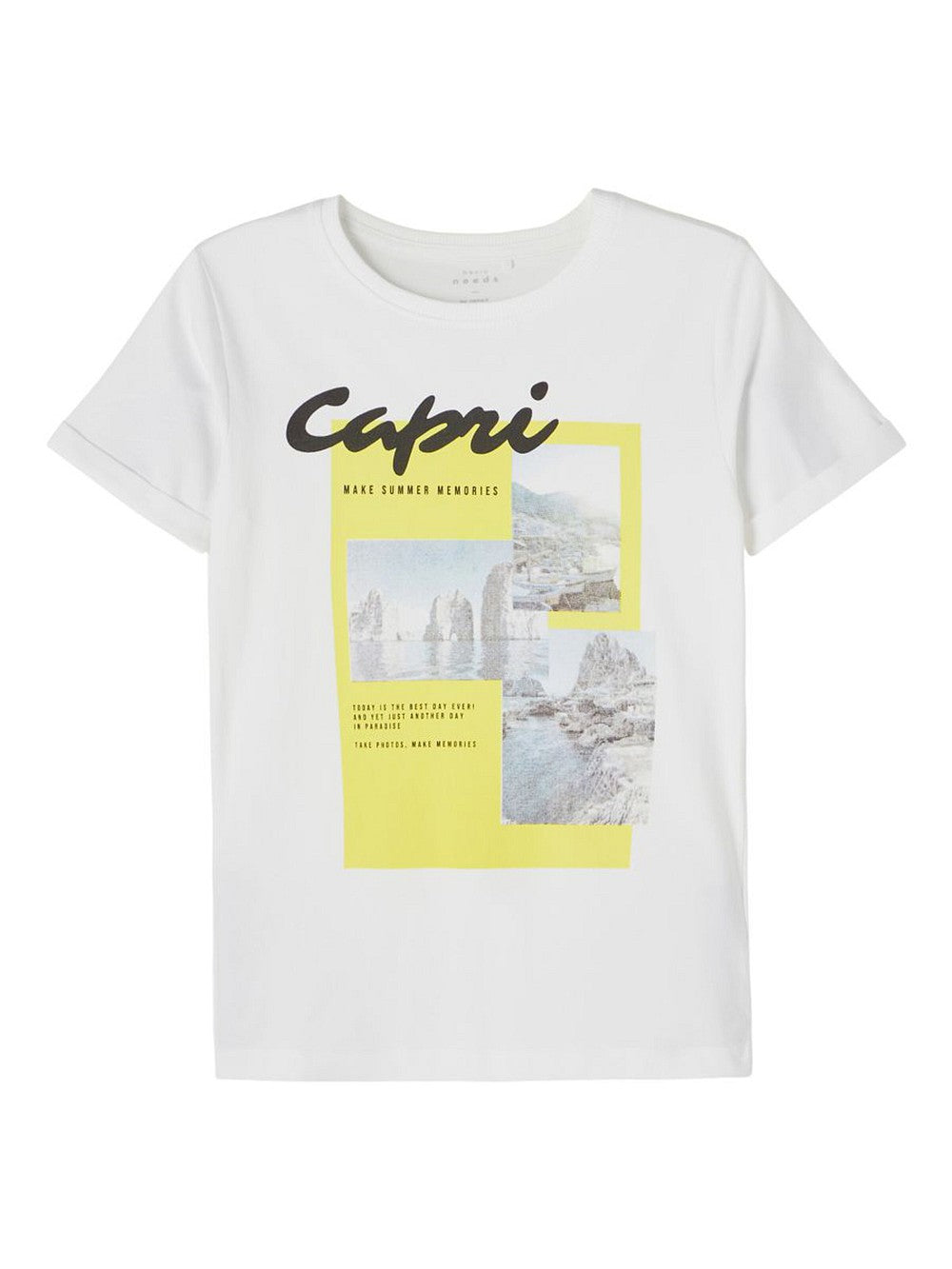 NAME IT kurzarm T-shirt NKMVux weiß Summer Memories Größe 116 bis 146/152