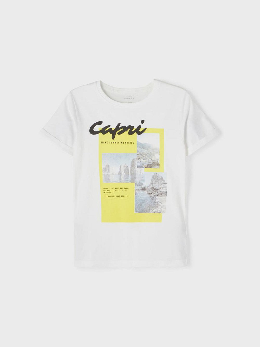NAME IT kurzarm T-shirt NKMVux weiß Summer Memories Größe 116 bis 146/152