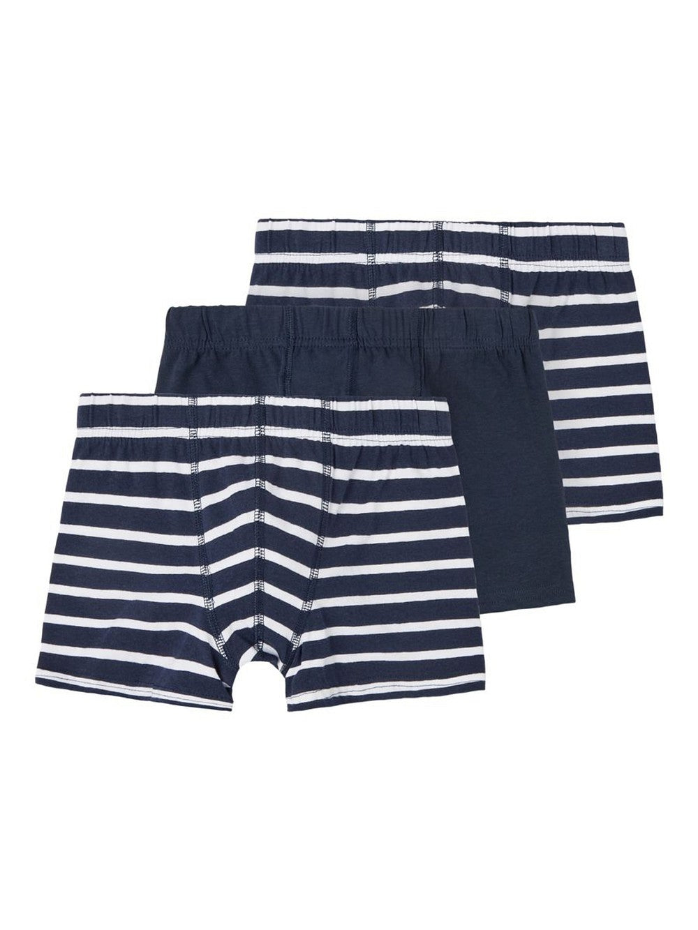 NAME IT 3er Pack Unterhosen dunkelblau weiß gestreift Größe 116 bis 158/164
