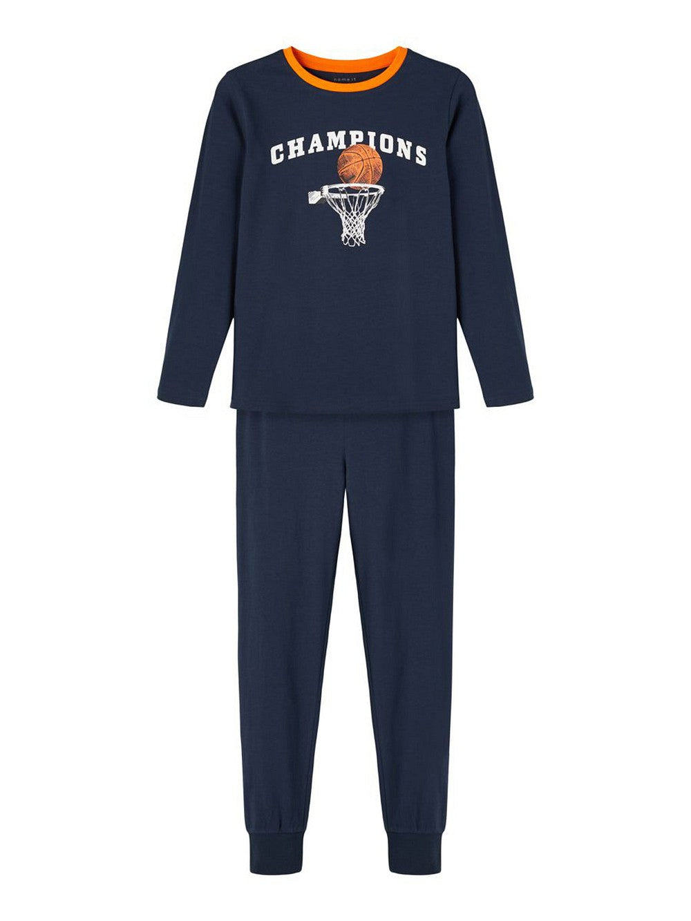 NAME IT Jungen Pyjama Schlafanzug dunkelblau Basketball Größe 86/92 bis 158/164