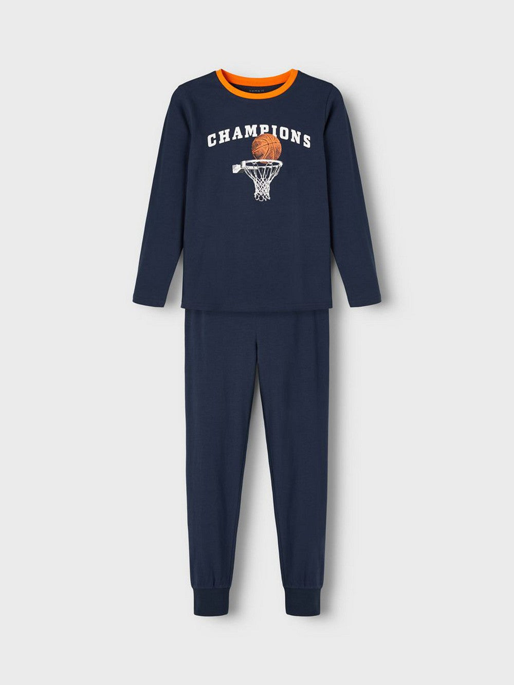 NAME IT Jungen Pyjama Schlafanzug dunkelblau Basketball Größe 86/92 bis 158/164