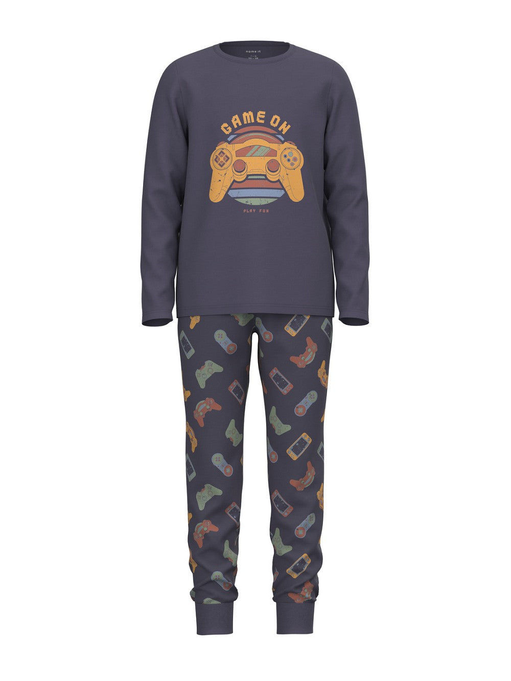 NAME IT Jungen Pyjama Schlafanzug blau Game on Größe 86/92 bis 158/164