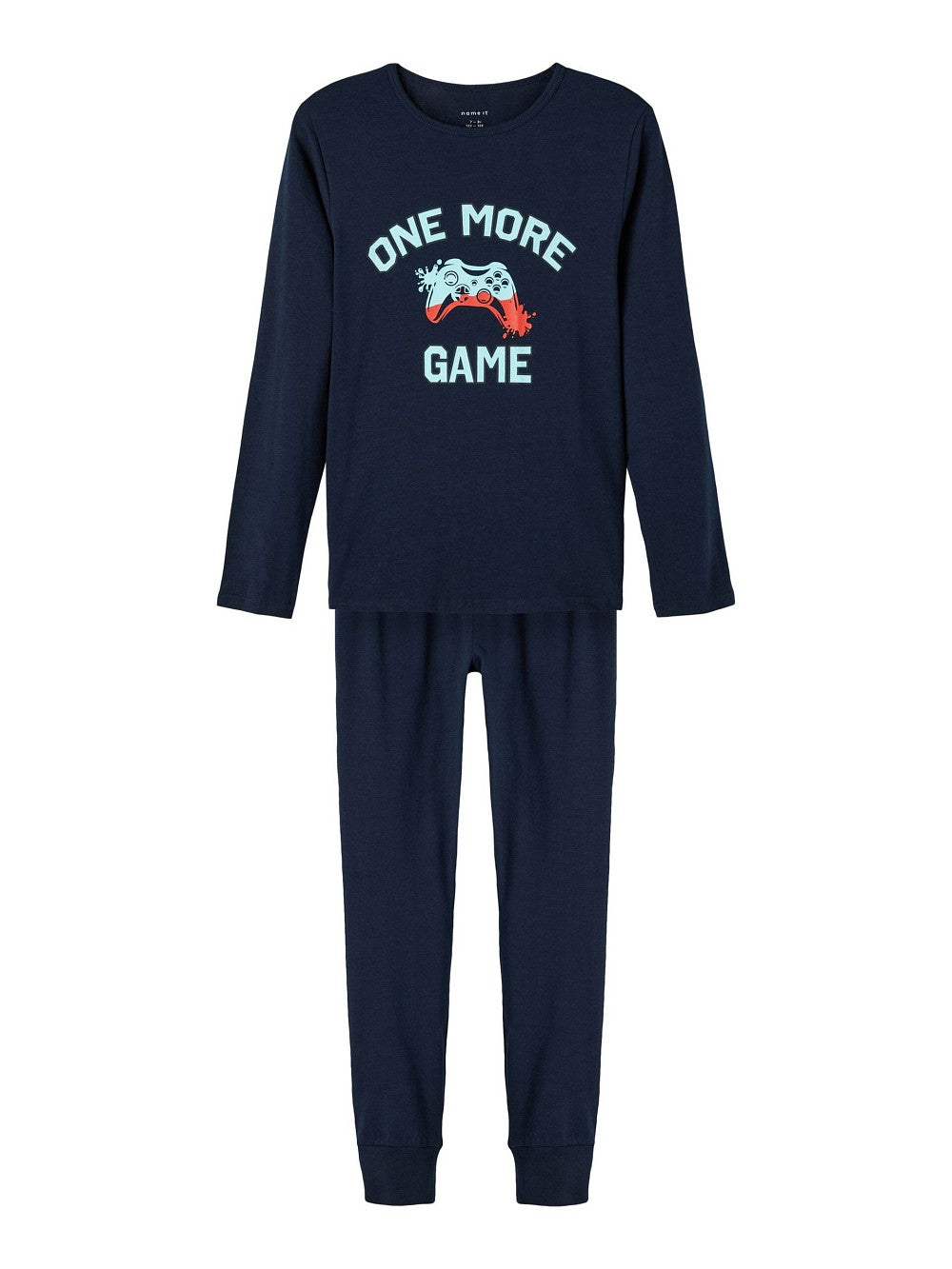 NAME IT Jungen Pyjama Schlafanzug dunkelblau Game on Größe 86/92 bis 158/164