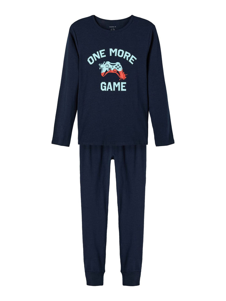 NAME IT Jungen Pyjama Schlafanzug dunkelblau Game on Größe 86/92 bis 158/164
