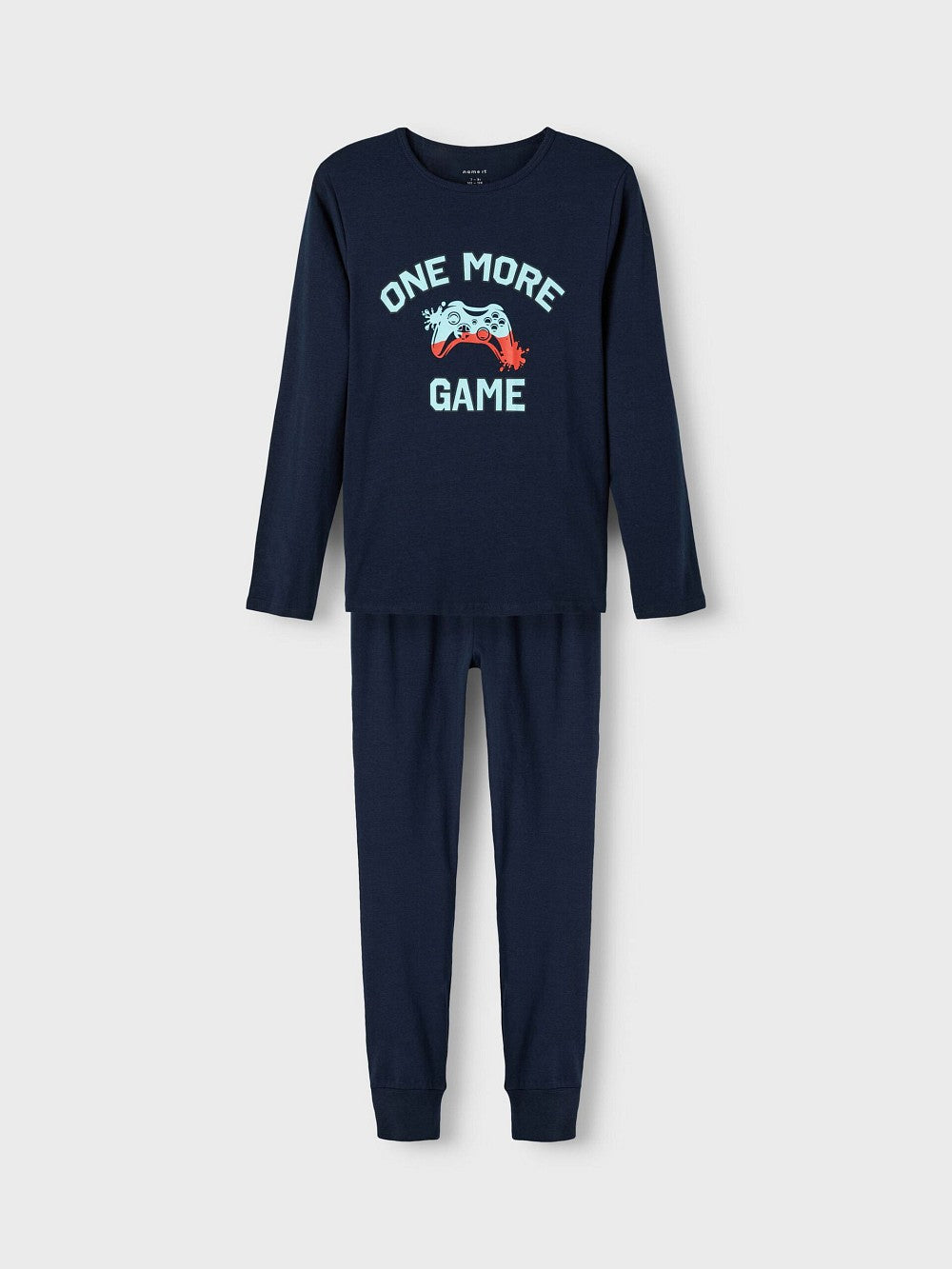 NAME IT Jungen Pyjama Schlafanzug dunkelblau Game on Größe 86/92 bis 158/164