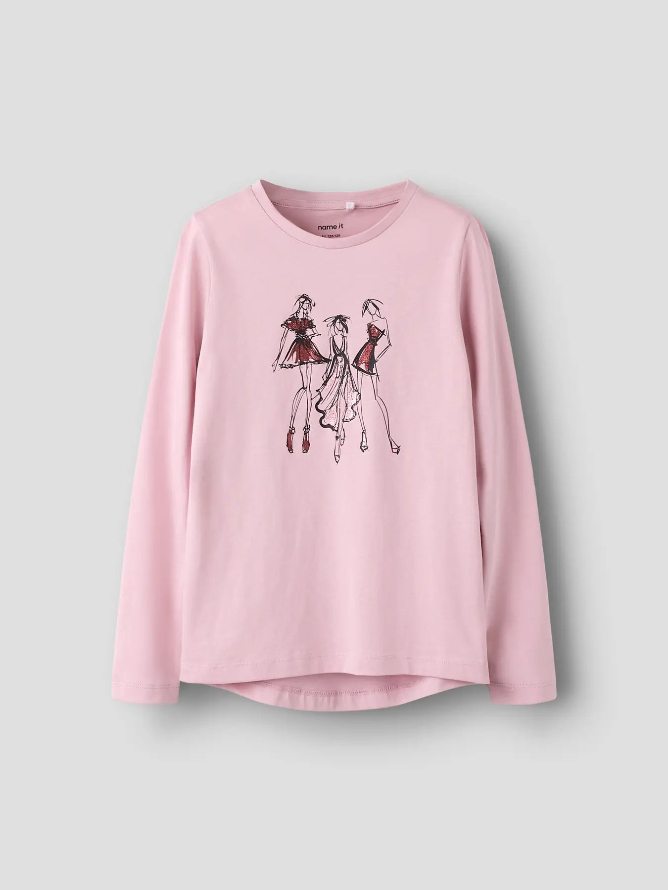 Name it Mädchen Kinder Langarmshirt Fashion Girls rosa Shirt Longsleeve 116 - 158/164