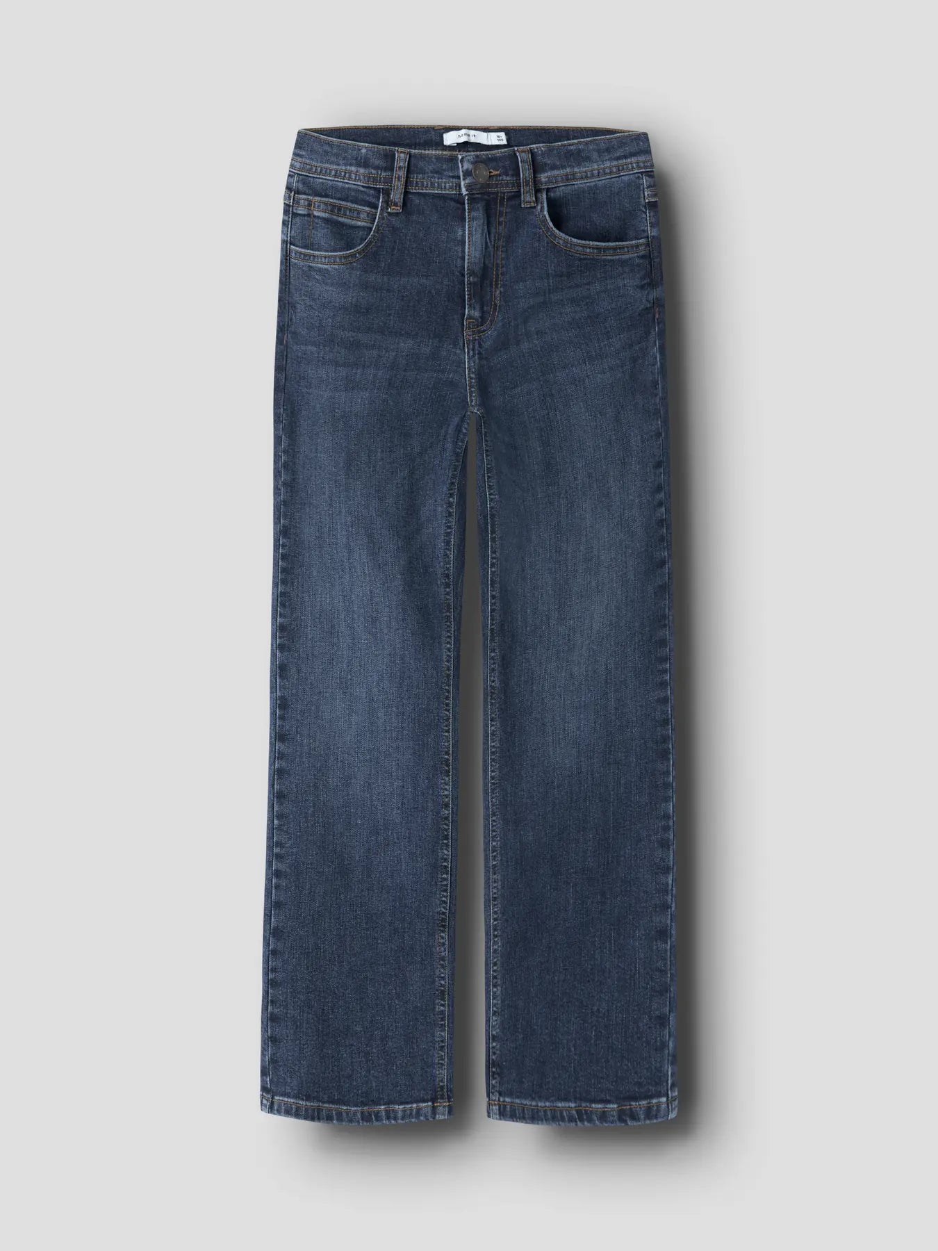 Name it Jungen Jeans Straight Dunkelblau Gr.116 - 152 Stretch Weitenverstellbar