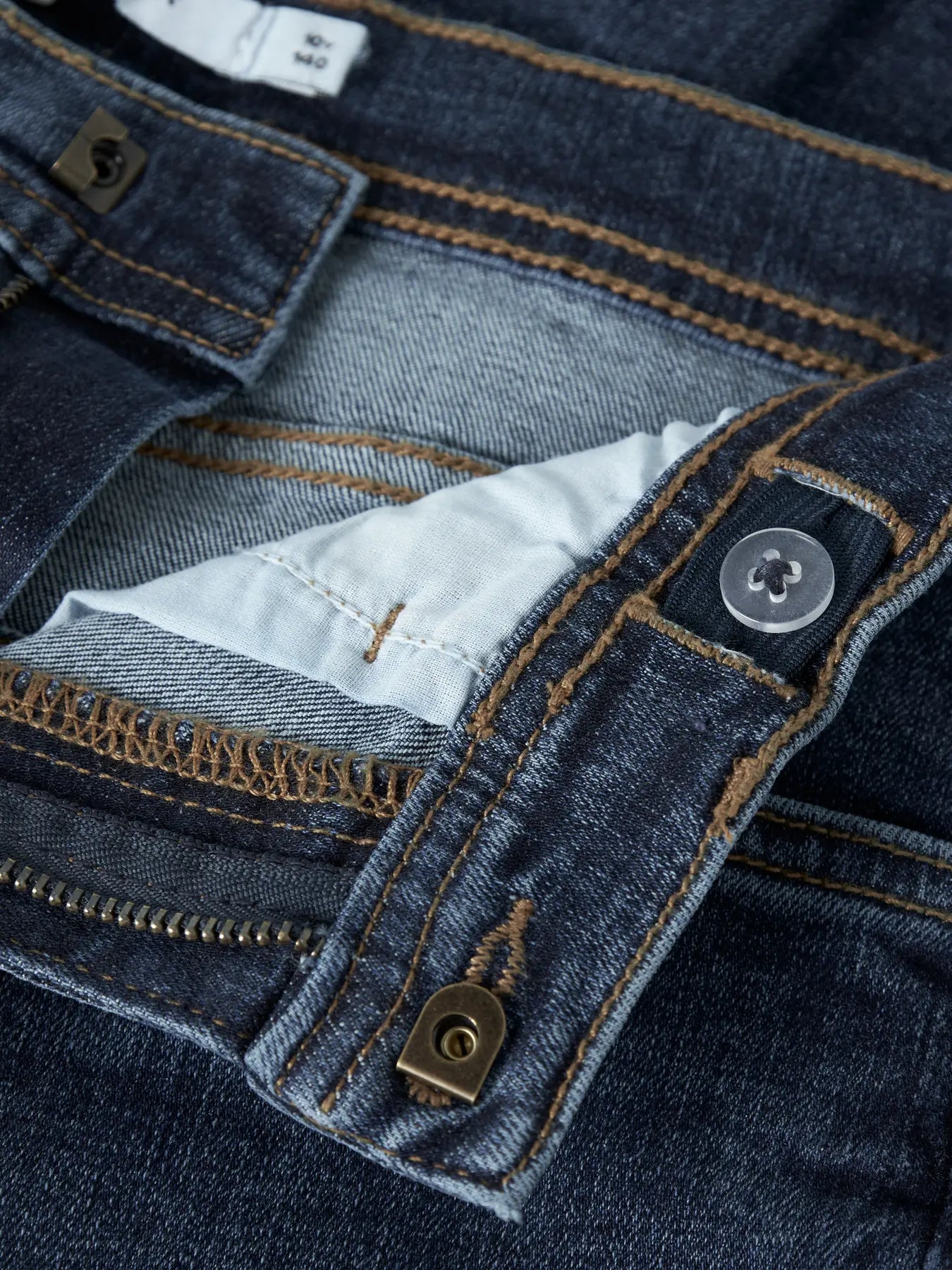 Name it Jungen Jeans Straight Dunkelblau Gr.116 - 152 Stretch Weitenverstellbar
