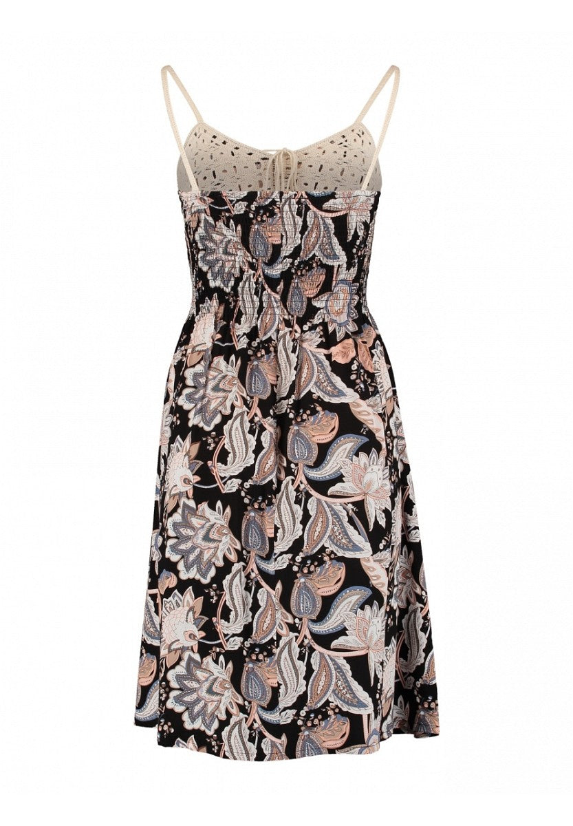 Hailys Sommer Kleid Damen Boho Sommerkleid Trägerkleid Häkel Spitze black paisley XS - XXL