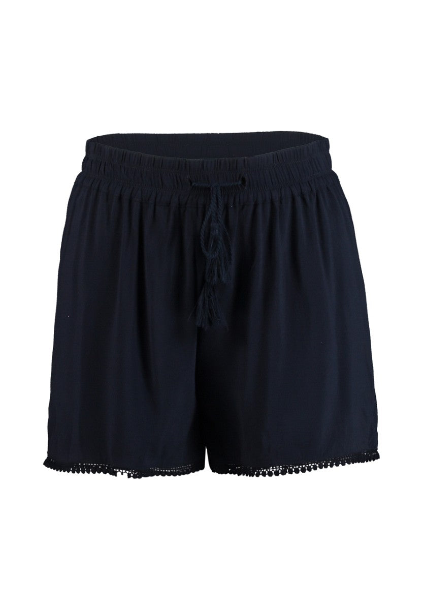 Hailys Damen Shorts Dunkelblau Sommer Shorts mit Gummibund Bindeband XS - XXL