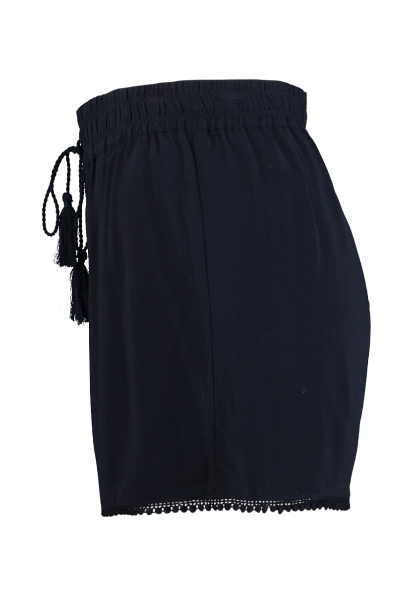 Hailys Damen Shorts Dunkelblau Sommer Shorts mit Gummibund Bindeband XS - XXL