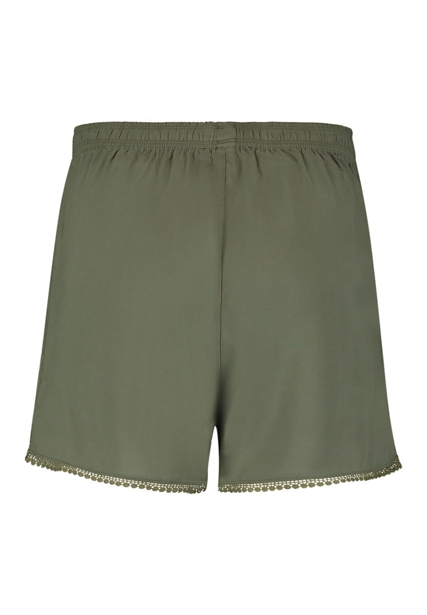 Hailys Damen Shorts Khaki Oliv Sommer Shorts mit Gummibund Bindeband XS - XXL