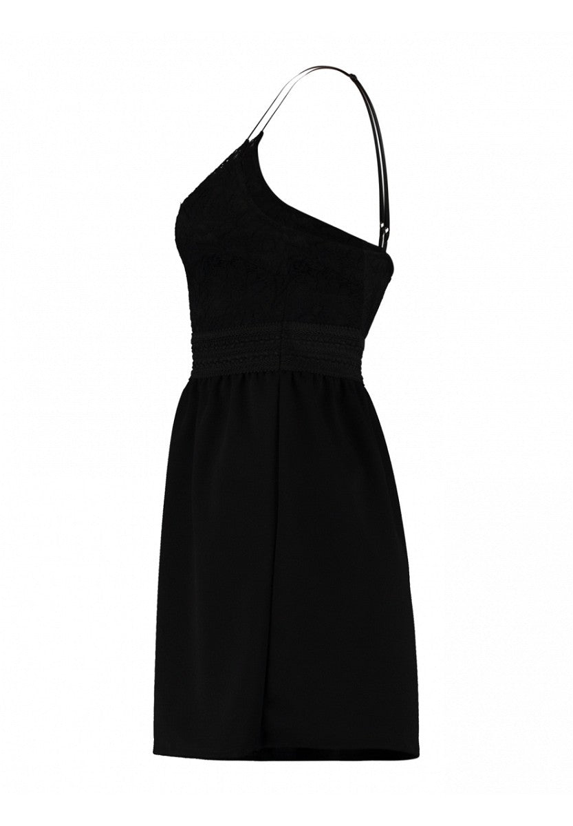Hailys Damen Jumpsuit kurz Schwarz Spitze Overall Sommer Elegant XS-XXL