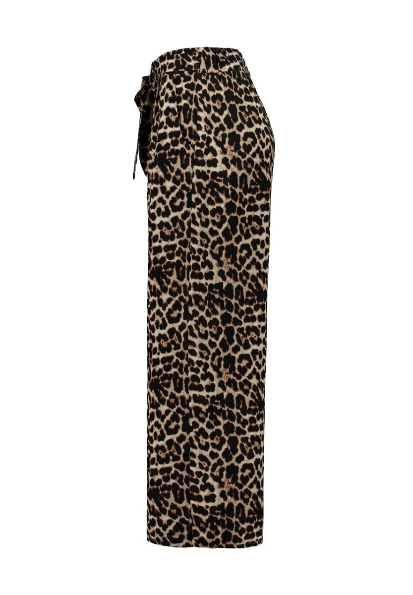 Hailys Damen Culotte Hose Palazzo Sommerhose Leo Animal Print Viskose XS-XL