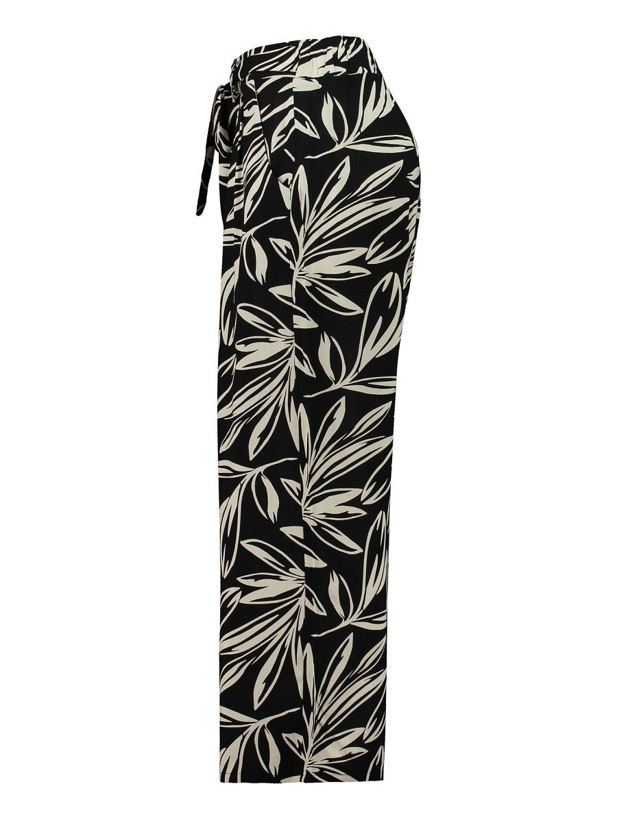 Hailys Damen Culotte Hose Palazzo Sommerhose Schwarz Creme Viskose XS-XXL
