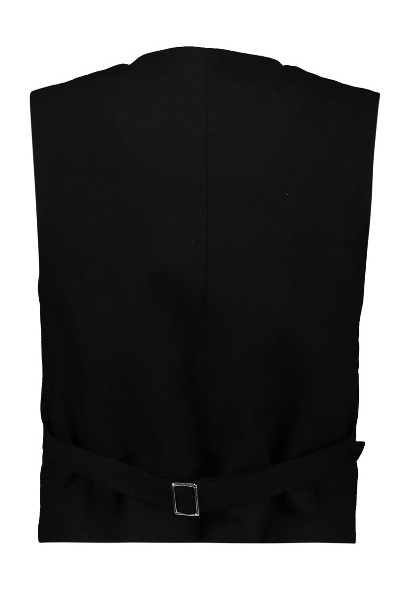 Hailys Damen Leinenweste Schwarz Leinen Anzugweste Weste Verstellbar XS–XXL
