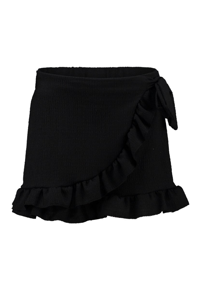 Hailys Damen Shorts Wickeloptik Schwarz Volant Sommer Rock-Optik XS - XXL