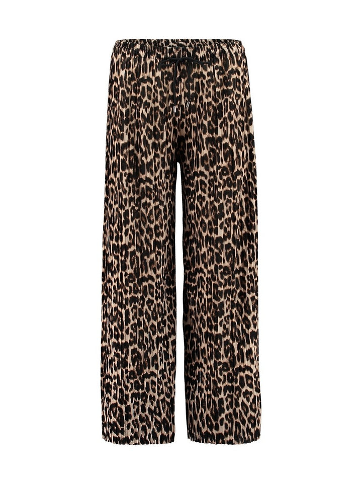 Hailys Damen Hose Leo Animal Print Palazzo Wide Leg Crash Optik  XS – XXL