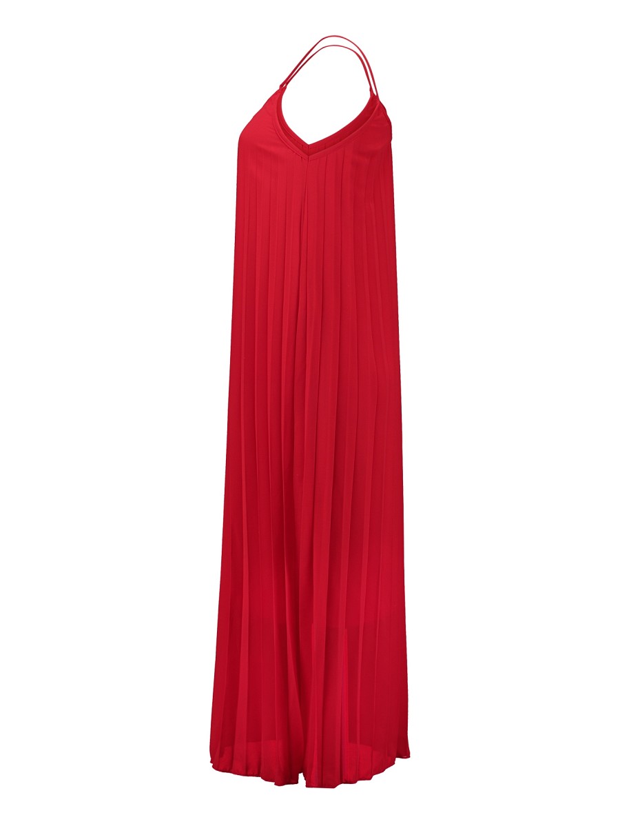 Hailys Damen Plissee Kleid Rot Sommerkleid Trägerkleid Elegant Freizeit XS - XXL