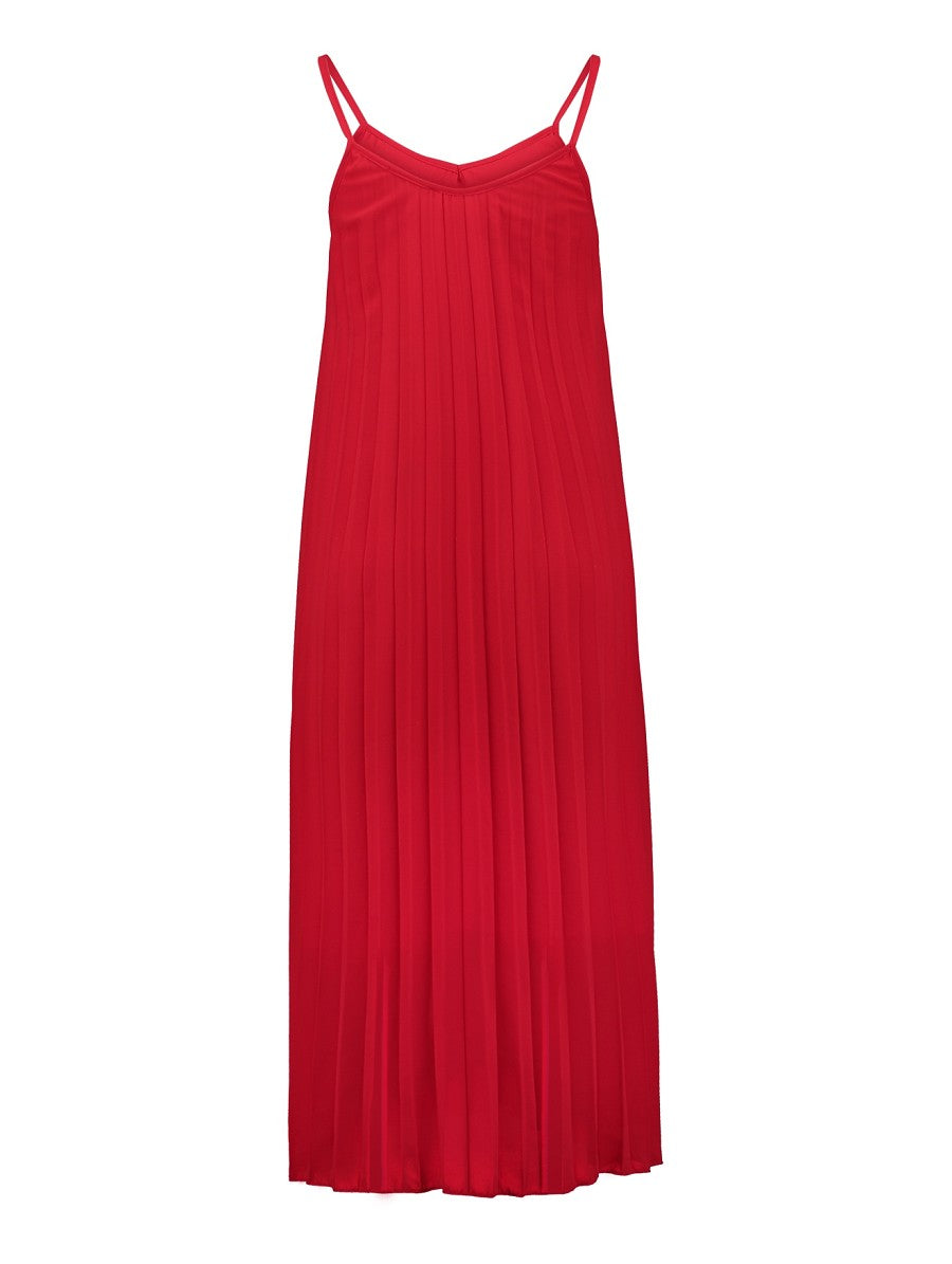 Hailys Damen Plissee Kleid Rot Sommerkleid Trägerkleid Elegant Freizeit XS - XXL