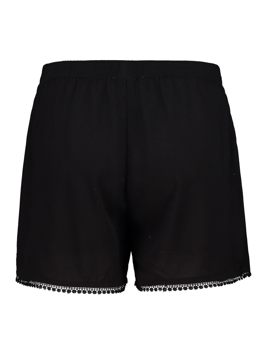 Hailys Damen Shorts schwarz Sommer Shorts mit Gummibund Bindeband XS - XXL
