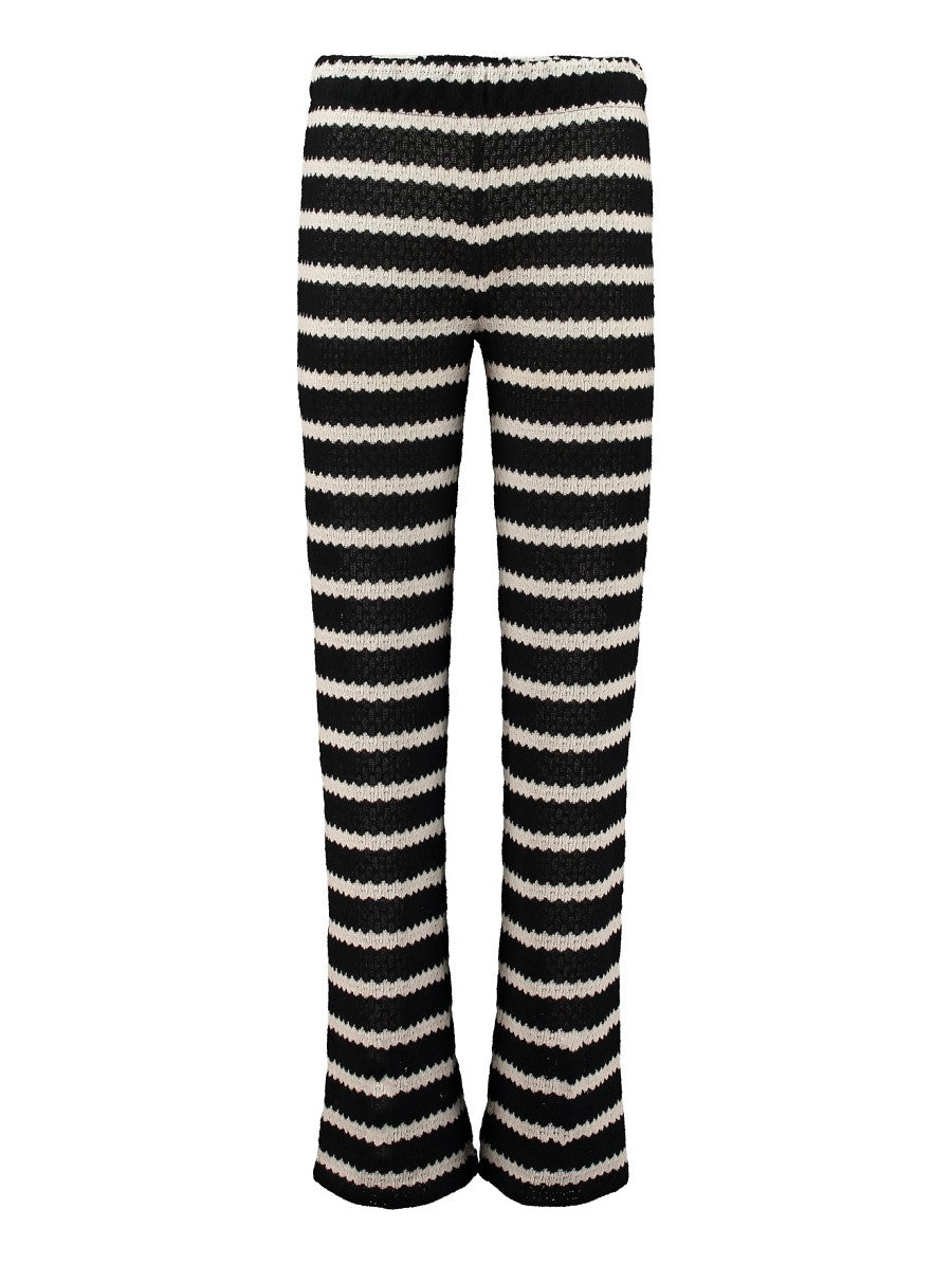 HAILYS Häkelhose Damen Schwarz Weiß Strickhose Sommerhose Boho  XS - XXL