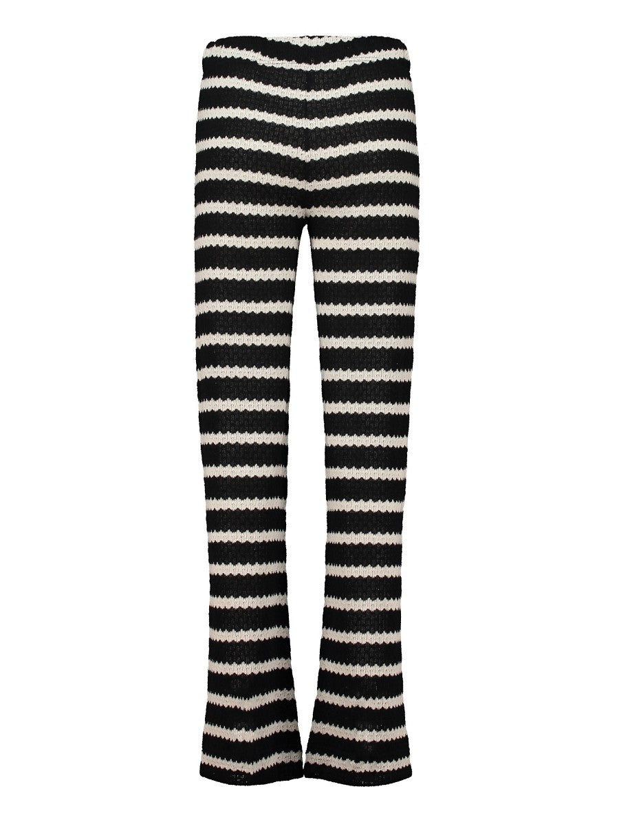HAILYS Häkelhose Damen Schwarz Weiß Strickhose Sommerhose Boho  XS - XXL