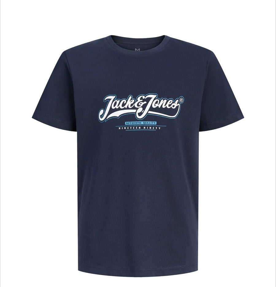 JACK & JONES Kids 5er Pack Jungen T-shirt Kinder Shirt Baumwolle blau Größe 176