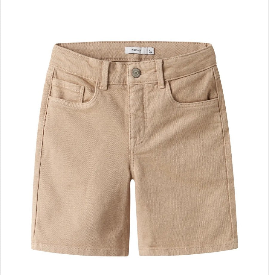 NAME IT Jungen Shorts Bermuda NKMRyan Straight hellbraun beige Größe 116 bis 164