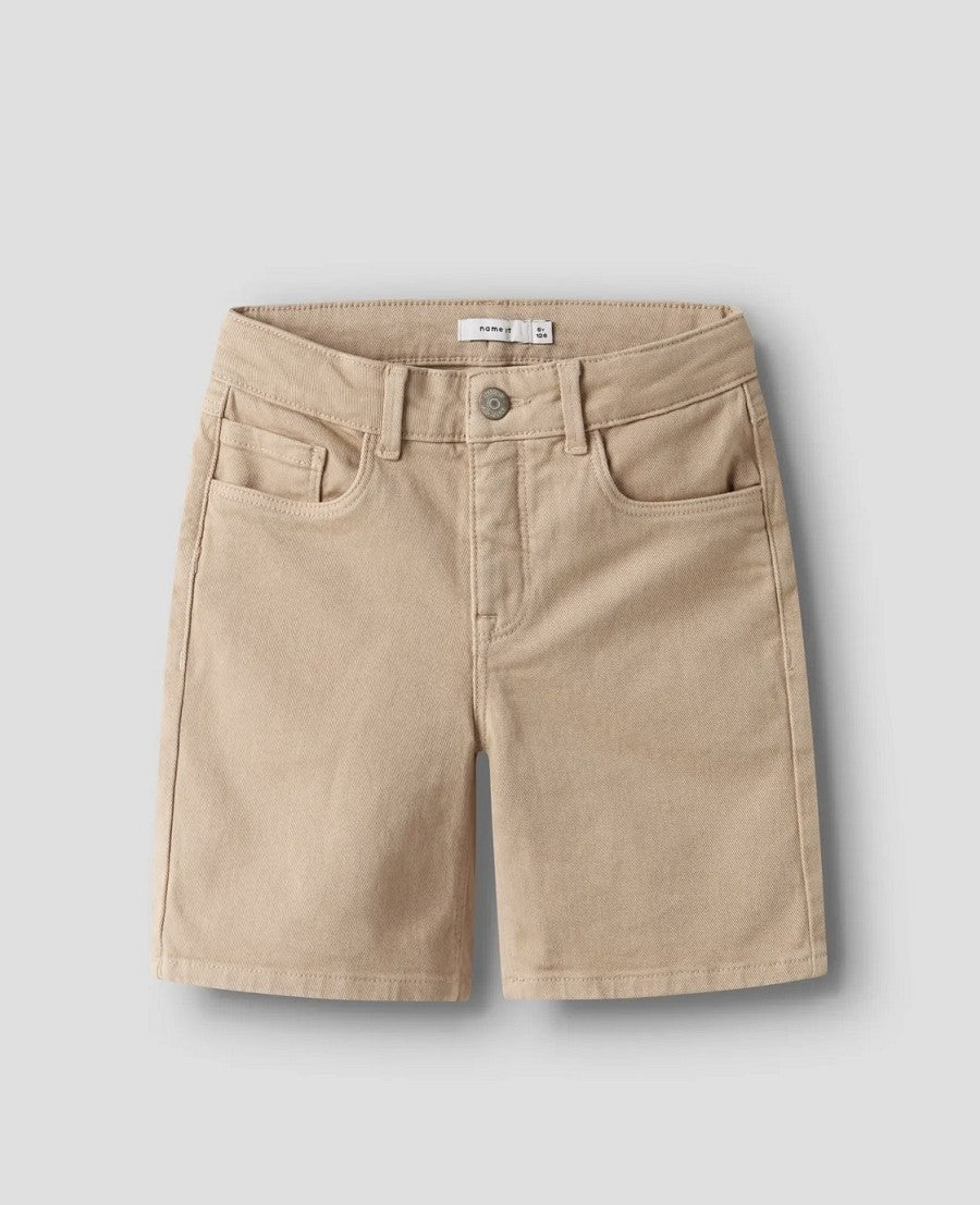 NAME IT Jungen Shorts Bermuda NKMRyan Straight hellbraun beige Größe 116 bis 164