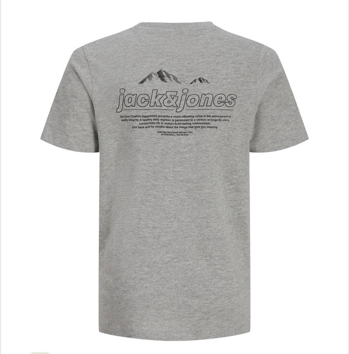 JACK & JONES Junior Kids Jungen T-shirt Kinder Shirt Baumwolle Sommer grau 140