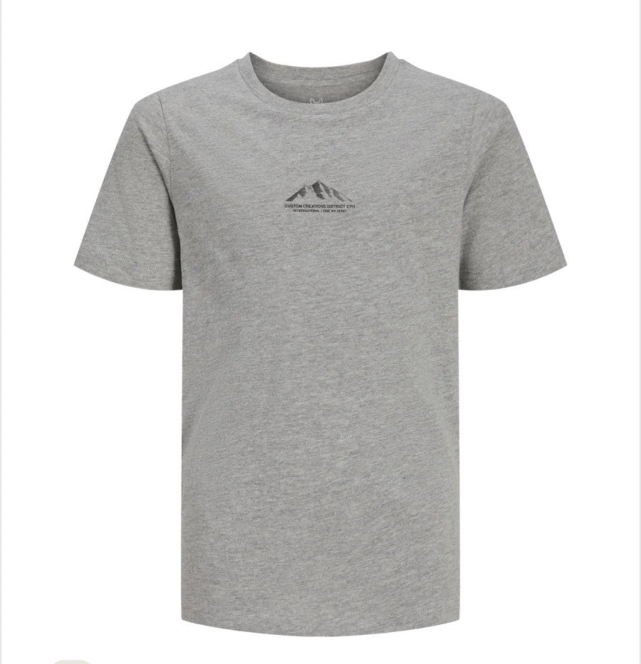 JACK & JONES Junior Kids Jungen T-shirt Kinder Shirt Baumwolle Sommer grau 140