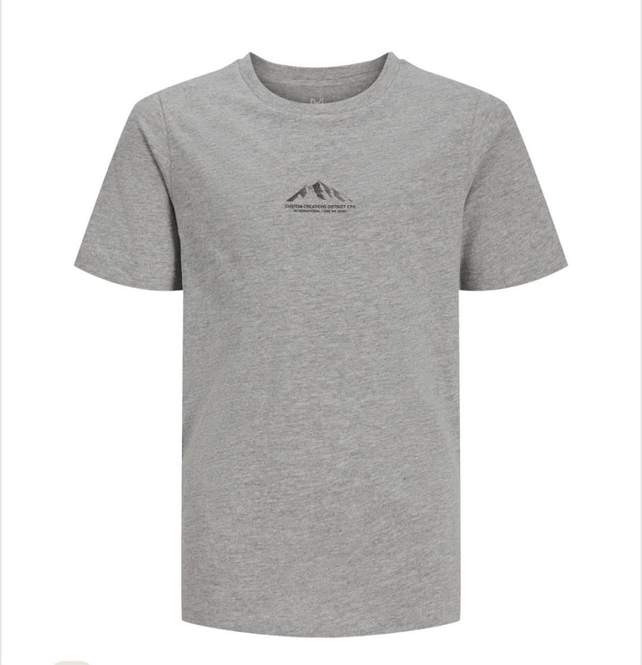 JACK & JONES Junior Kids Jungen T-shirt Kinder Shirt Baumwolle Sommer grau 140