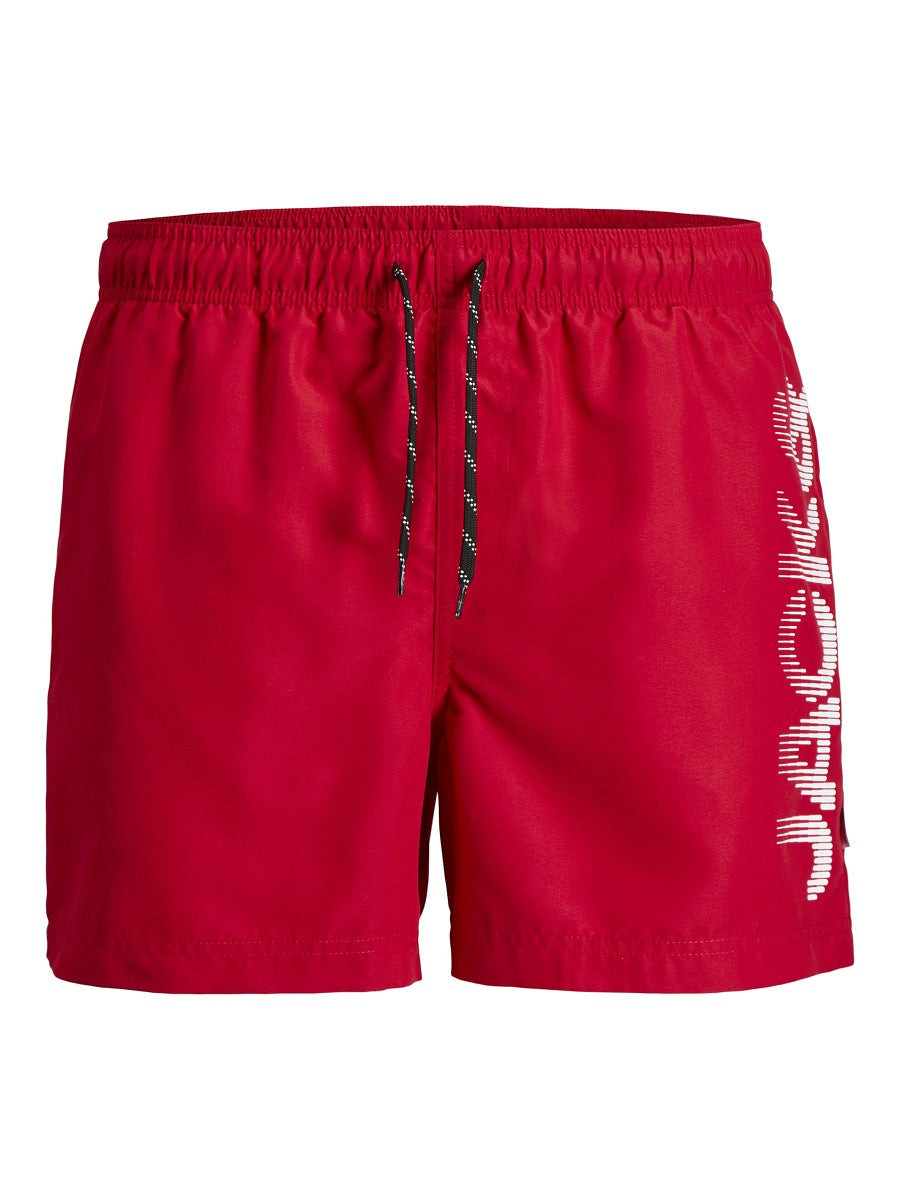 Jack Jones Junior Jungen Badeshorts Rot Kinder Badehose Swim Shorts Pool Sommer 128-176