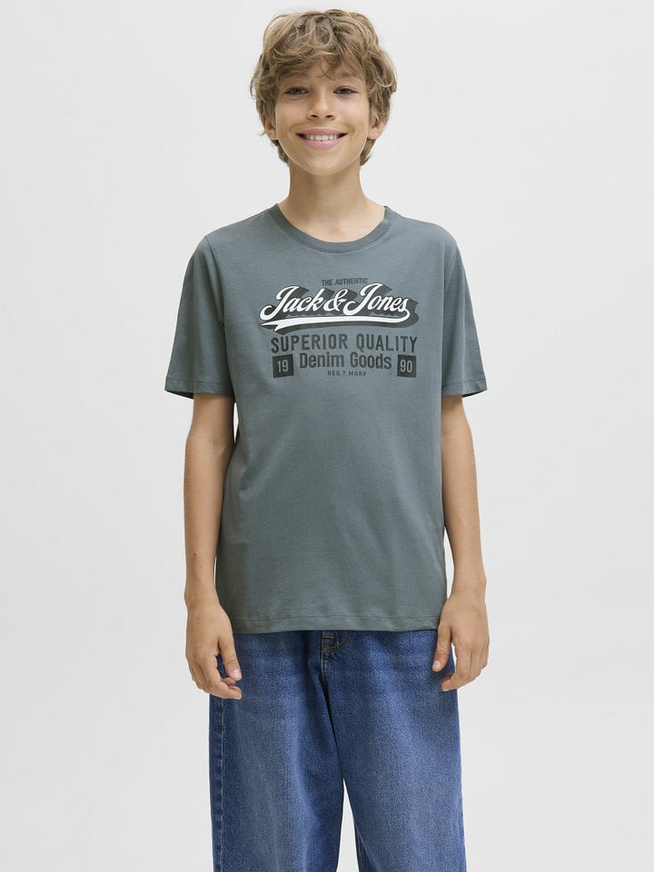 JACK & JONES Junior Jungen T-shirt Kinder Shirt Baumwolle blau Gr.128 - 176