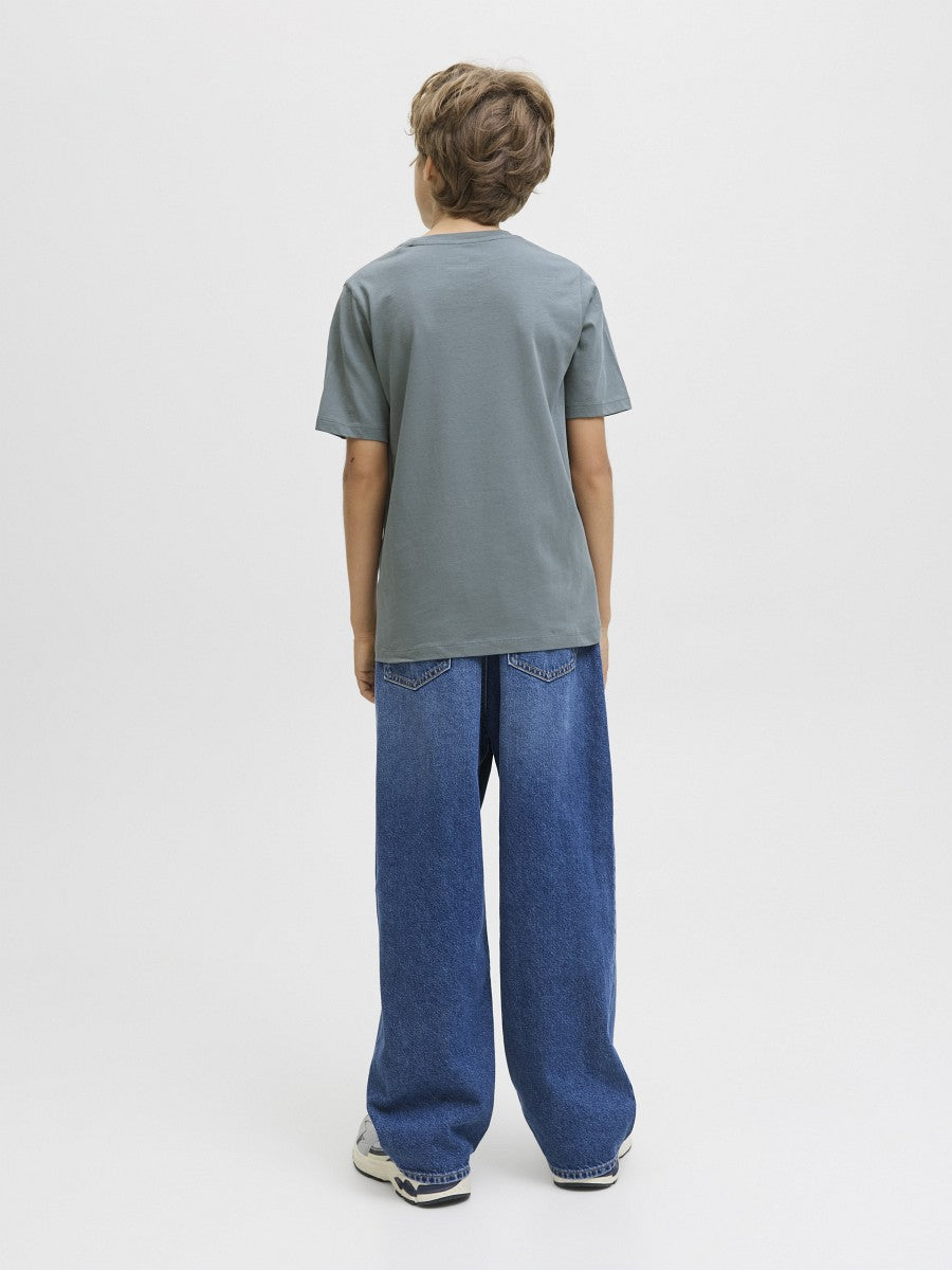 JACK & JONES Junior Jungen T-shirt Kinder Shirt Baumwolle blau Gr.128 - 176