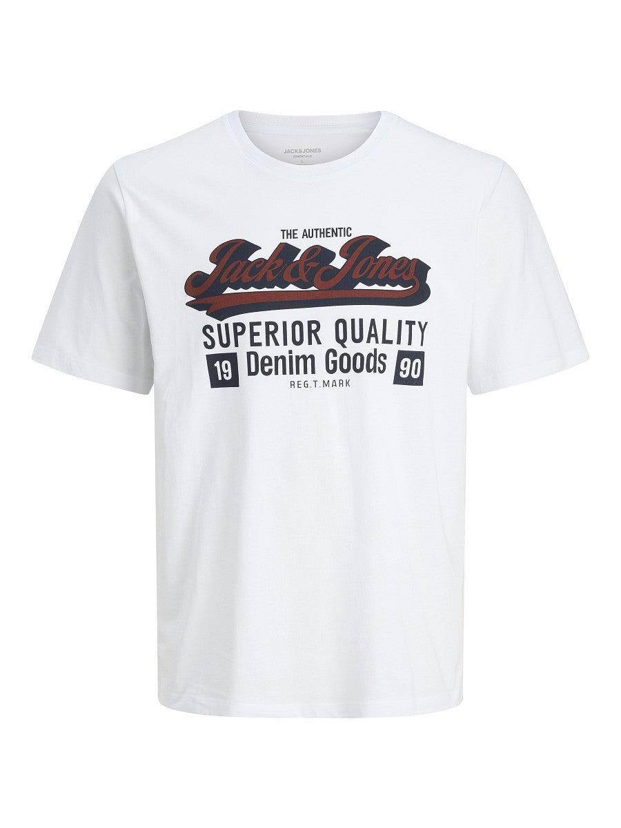 JACK & JONES Junior Jungen T-shirt Kinder Shirt Baumwolle weiß Gr.128 - 176