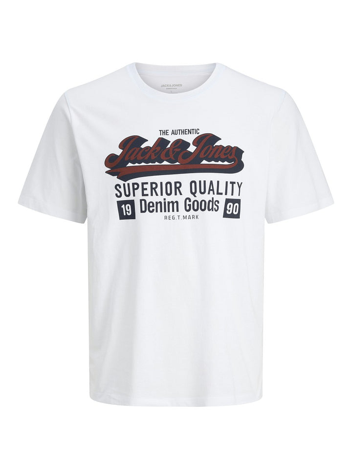 JACK & JONES Junior Jungen T-shirt Kinder Shirt Baumwolle weiß Gr.128 - 176