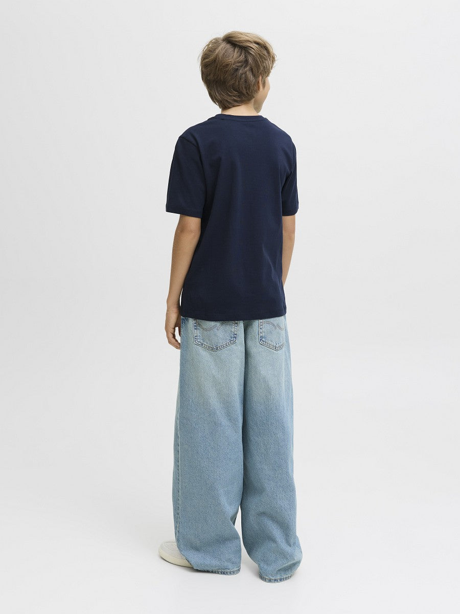 JACK & JONES Junior Jungen T-shirt Kinder Shirt Baumwolle dunkelblau Gr.128-176