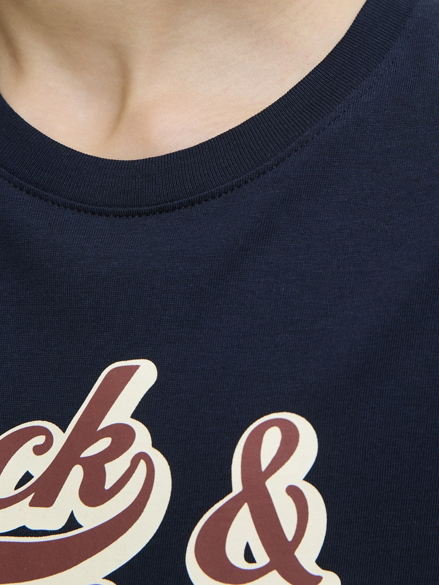 JACK & JONES Junior Jungen T-shirt Kinder Shirt Baumwolle dunkelblau Gr.128-176